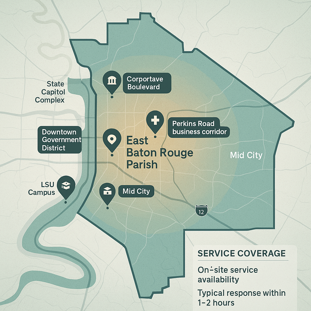 East Baton Rouge Parish corporate headshot service coverage
