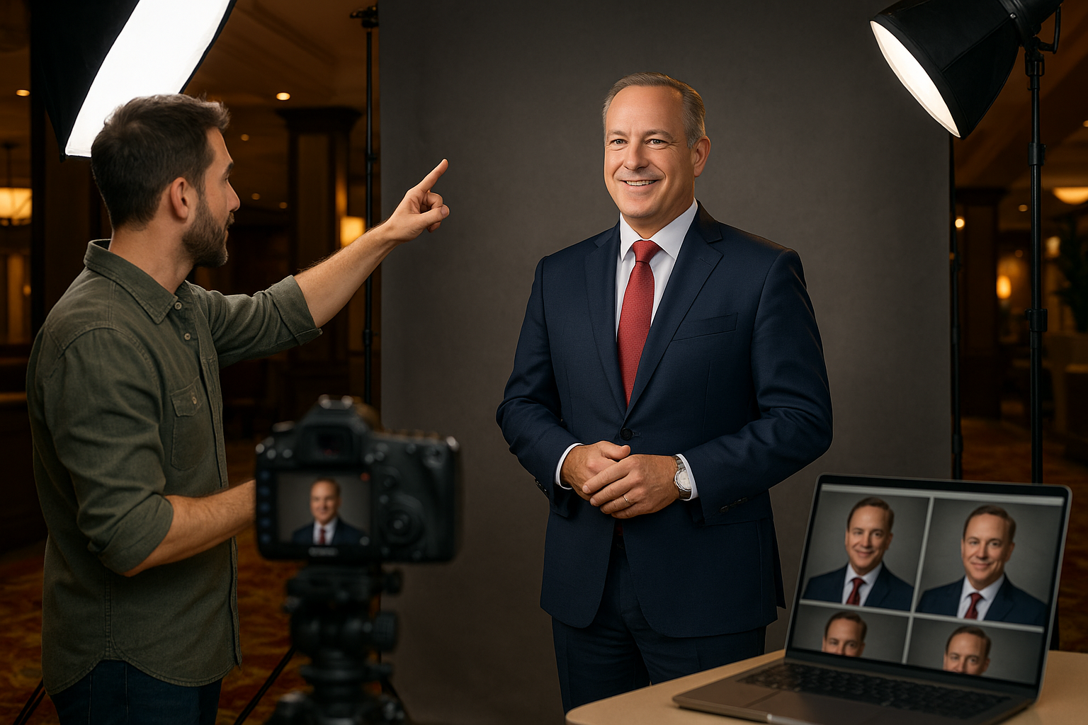 Lake Charles casino executive professional headshot session