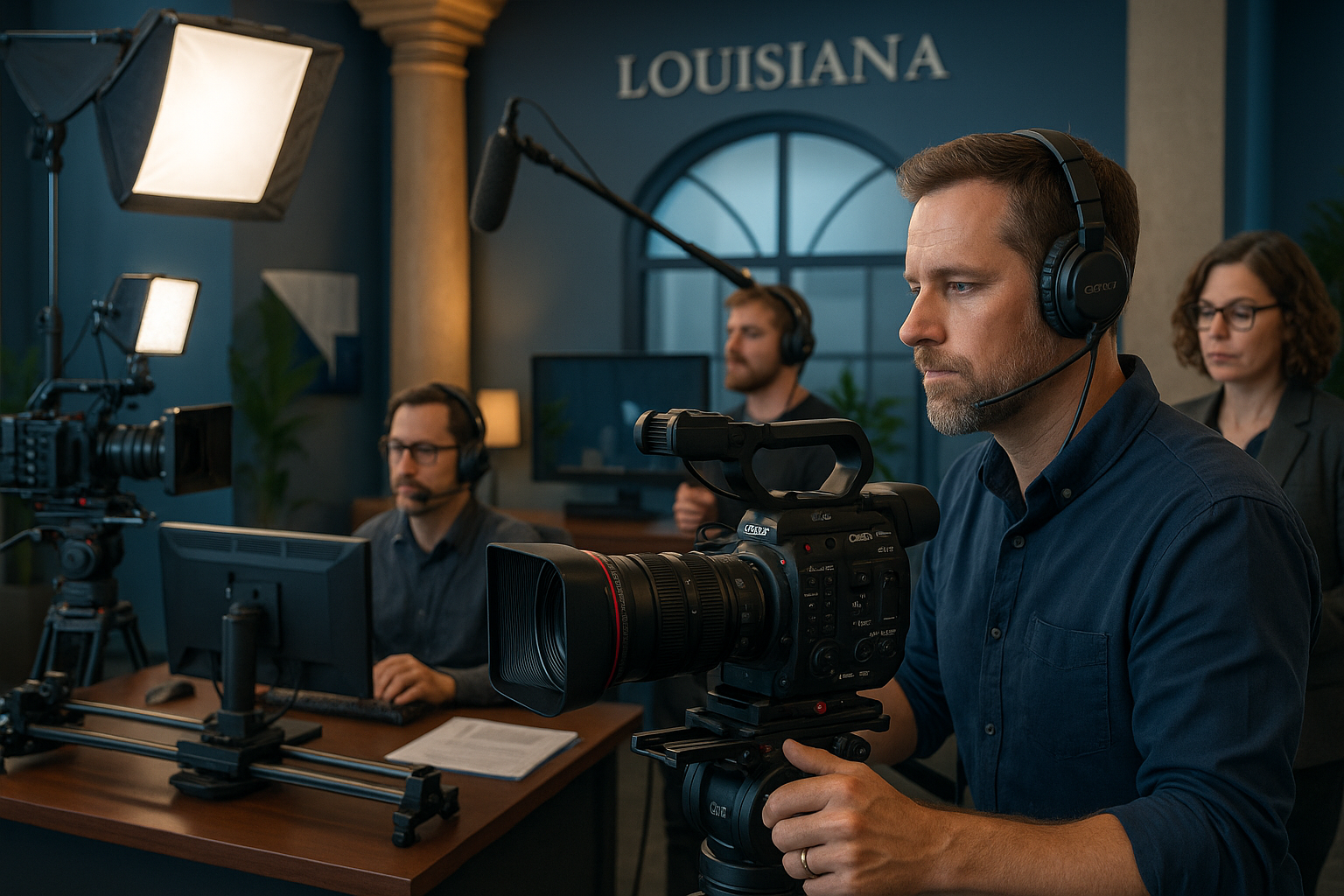 Professional corporate video production for Louisiana businesses with cinema equipment