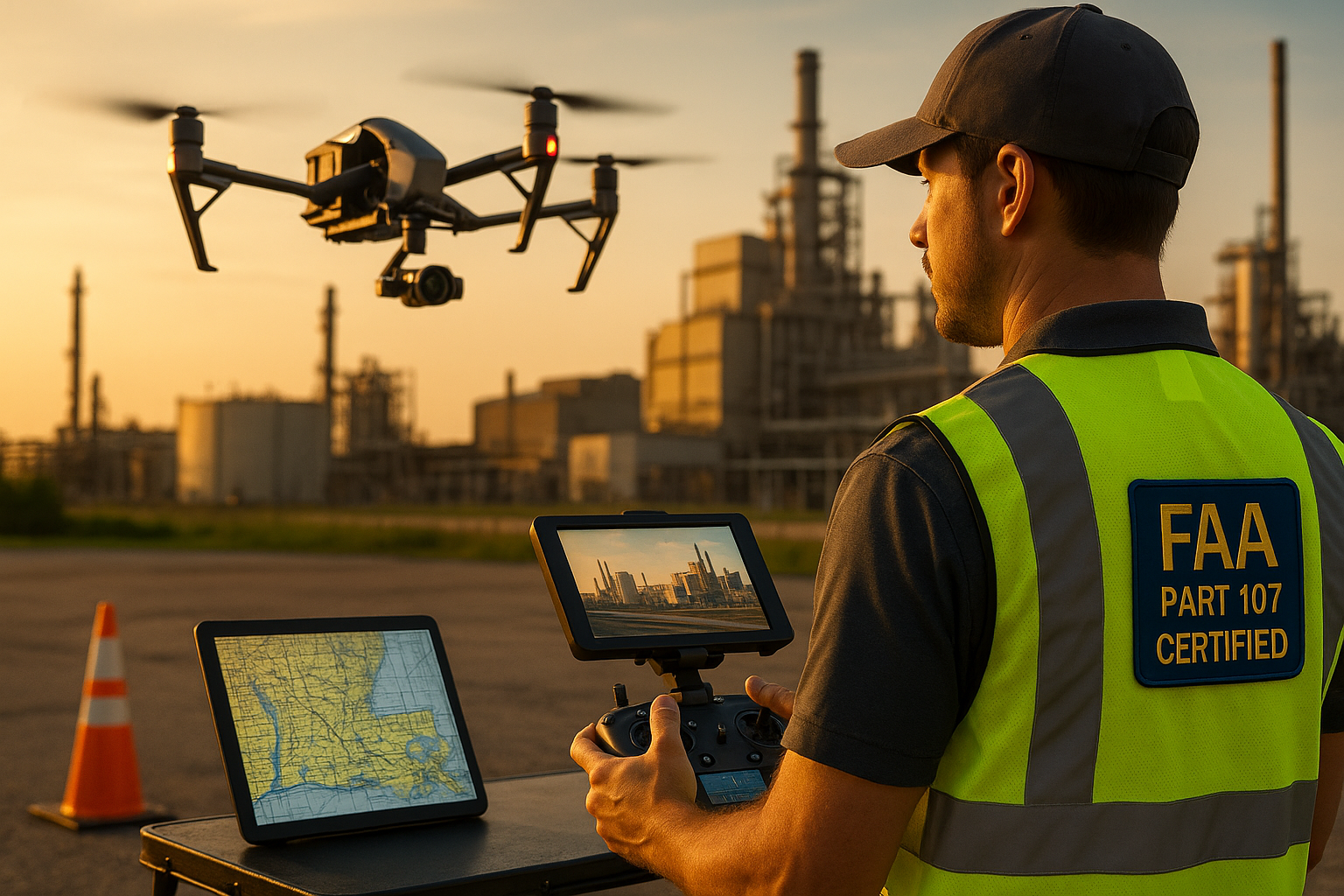 FAA certified drone videography for Louisiana commercial properties and facilities