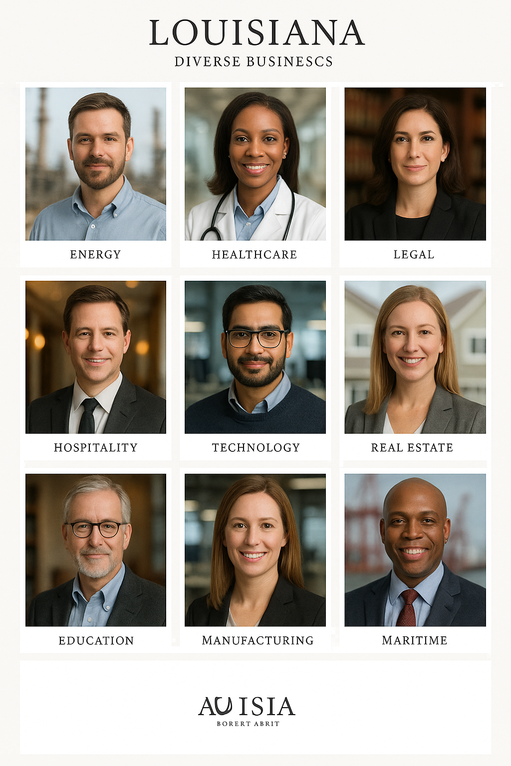 Louisiana business professionals from energy healthcare legal finance hospitality sectors