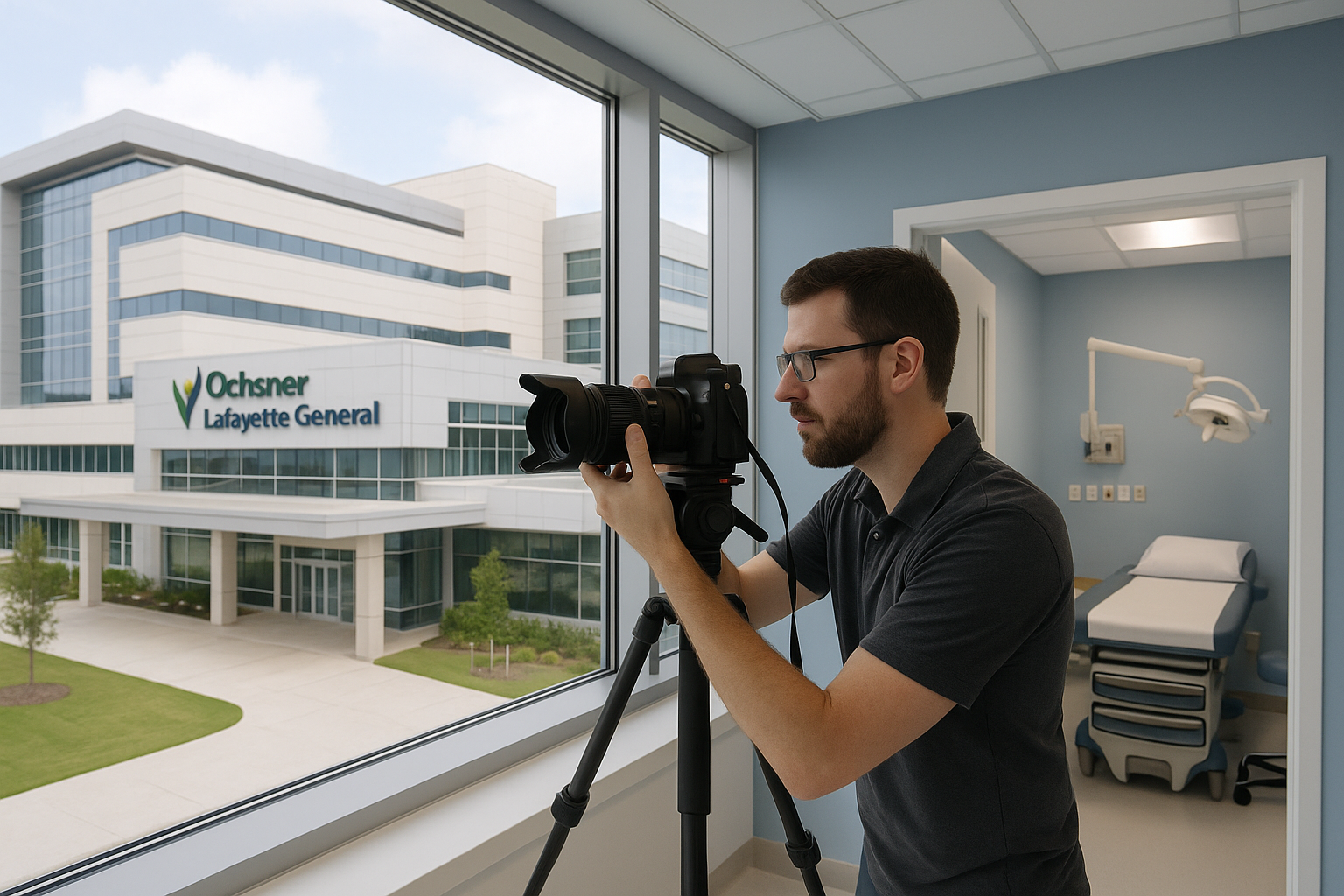 Lafayette photographer documenting Ochsner Lafayette General medical center