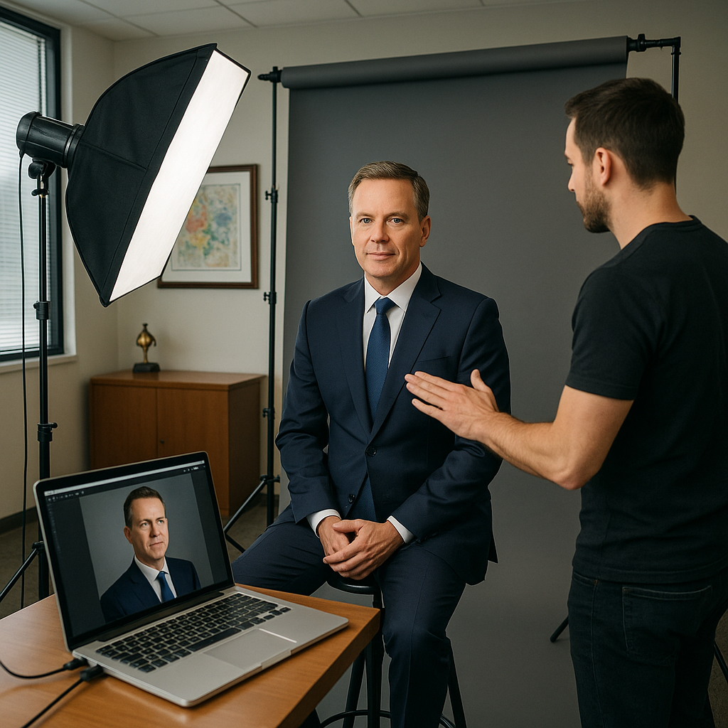 Lafayette corporate headshot session with oil industry executive