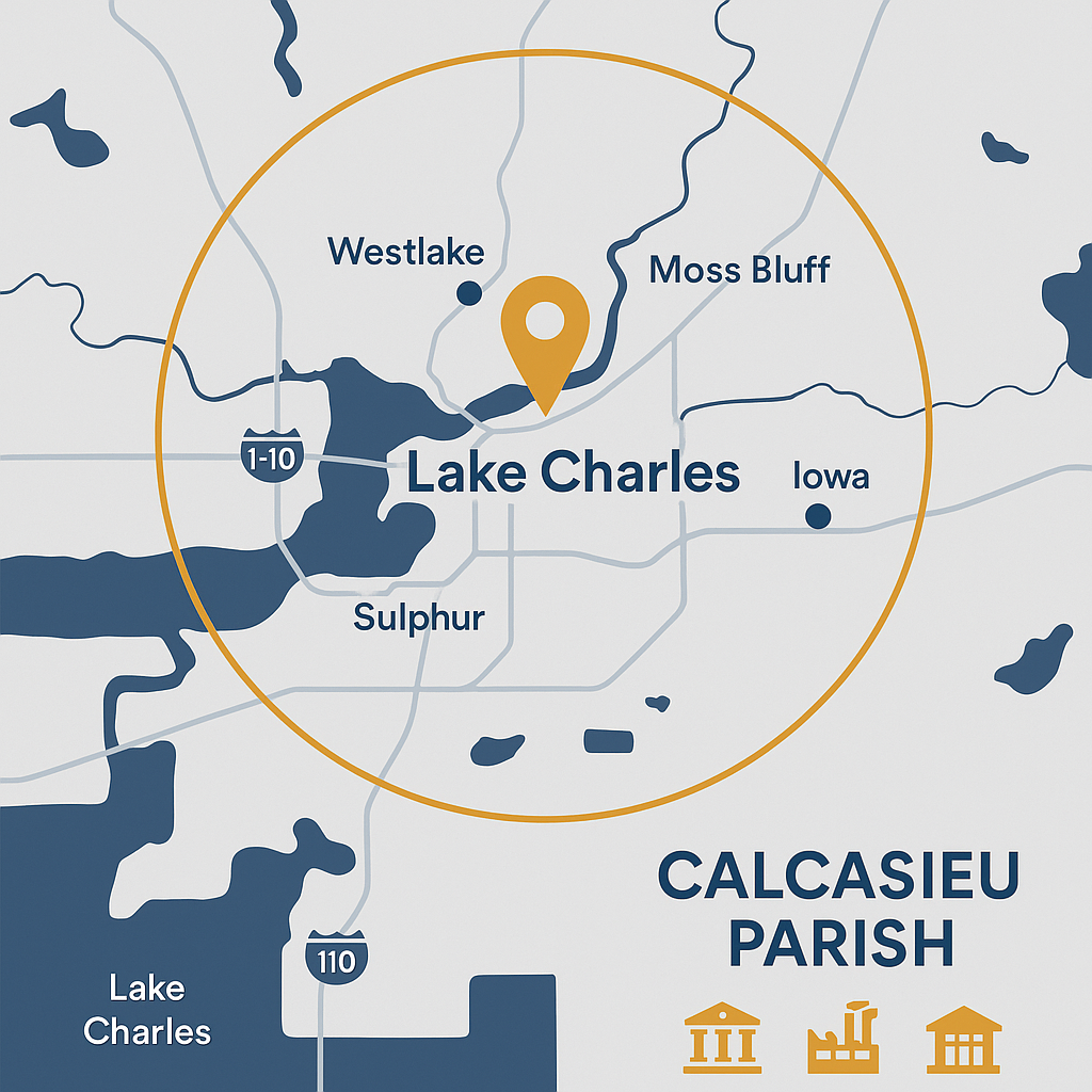 Calcasieu Parish corporate headshot service area coverage
