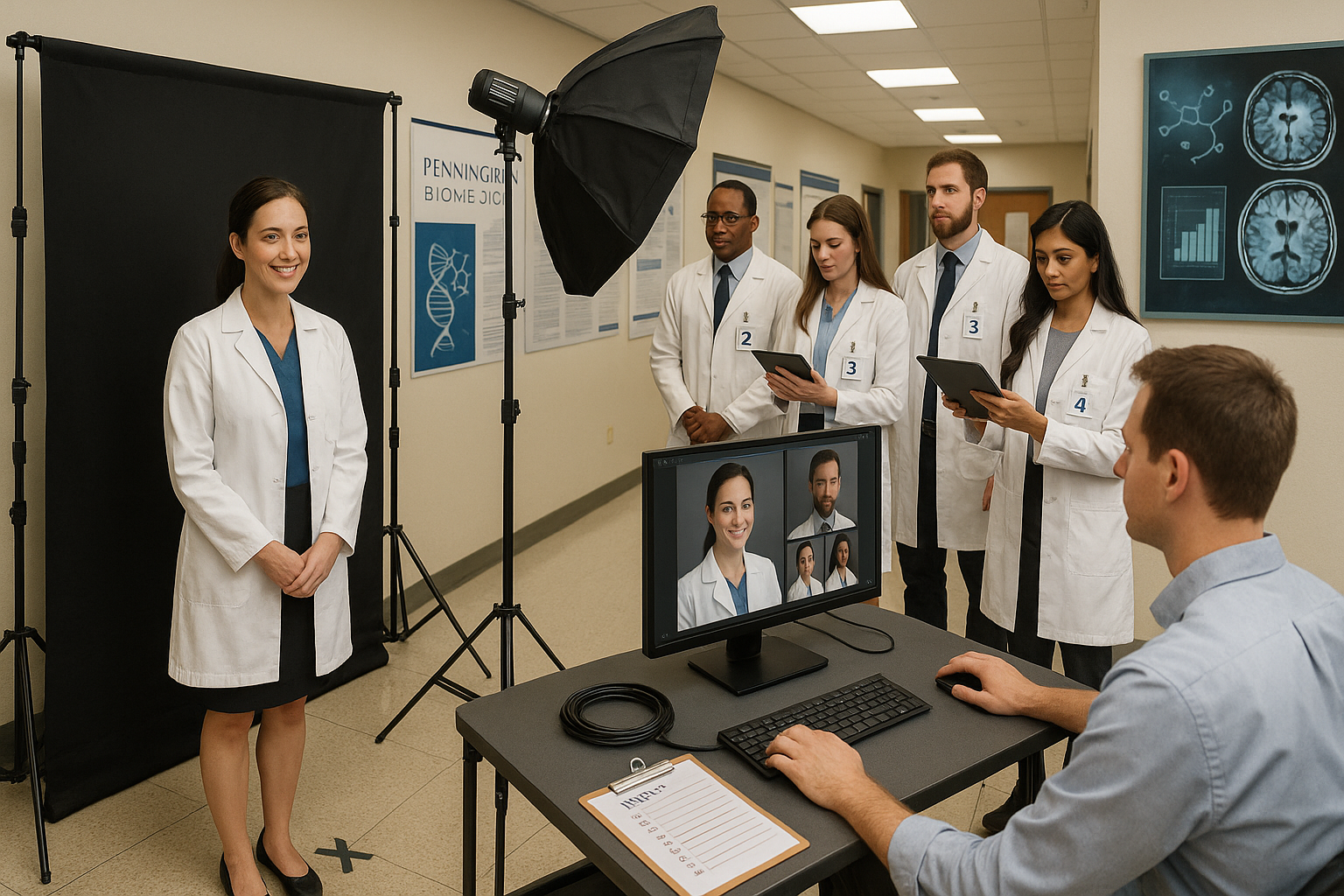 Pennington Biomedical research team headshot session Baton Rouge