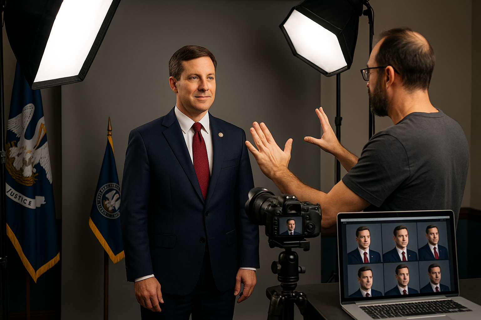 Baton Rouge state employee professional headshot session