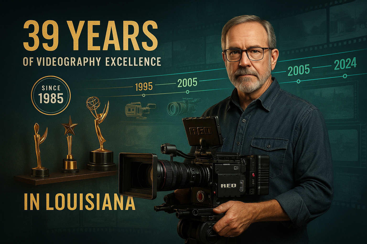 Award winning Louisiana videographer with 39 years experience and professional equipment