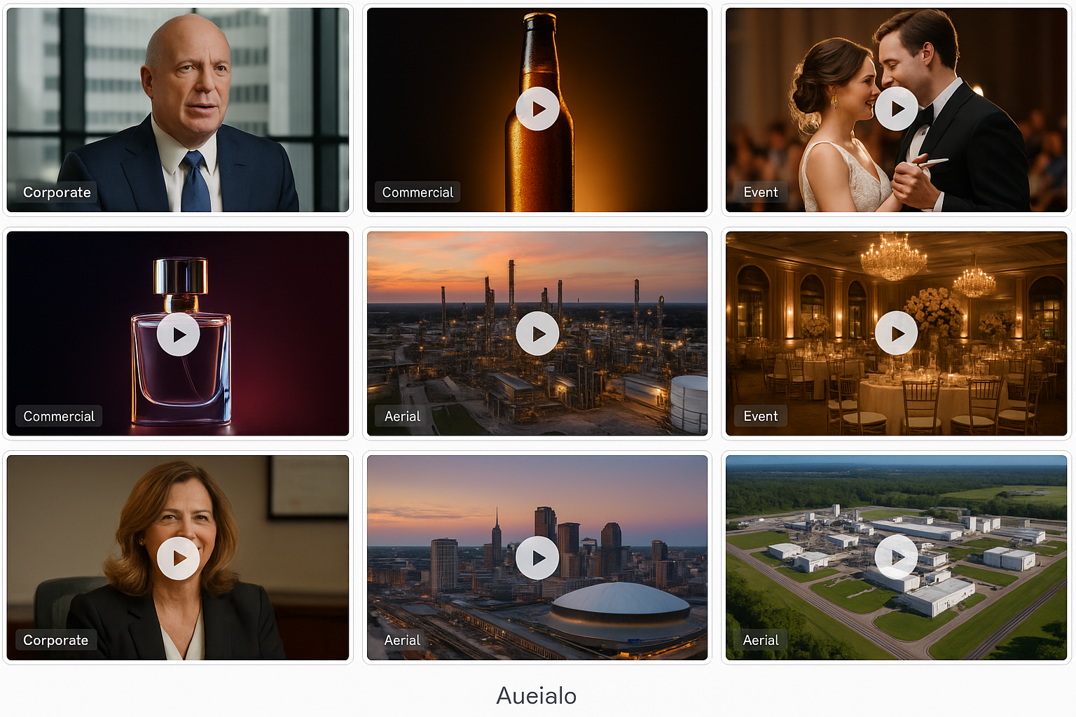 Professional videography portfolio showcasing Louisiana business and commercial projects